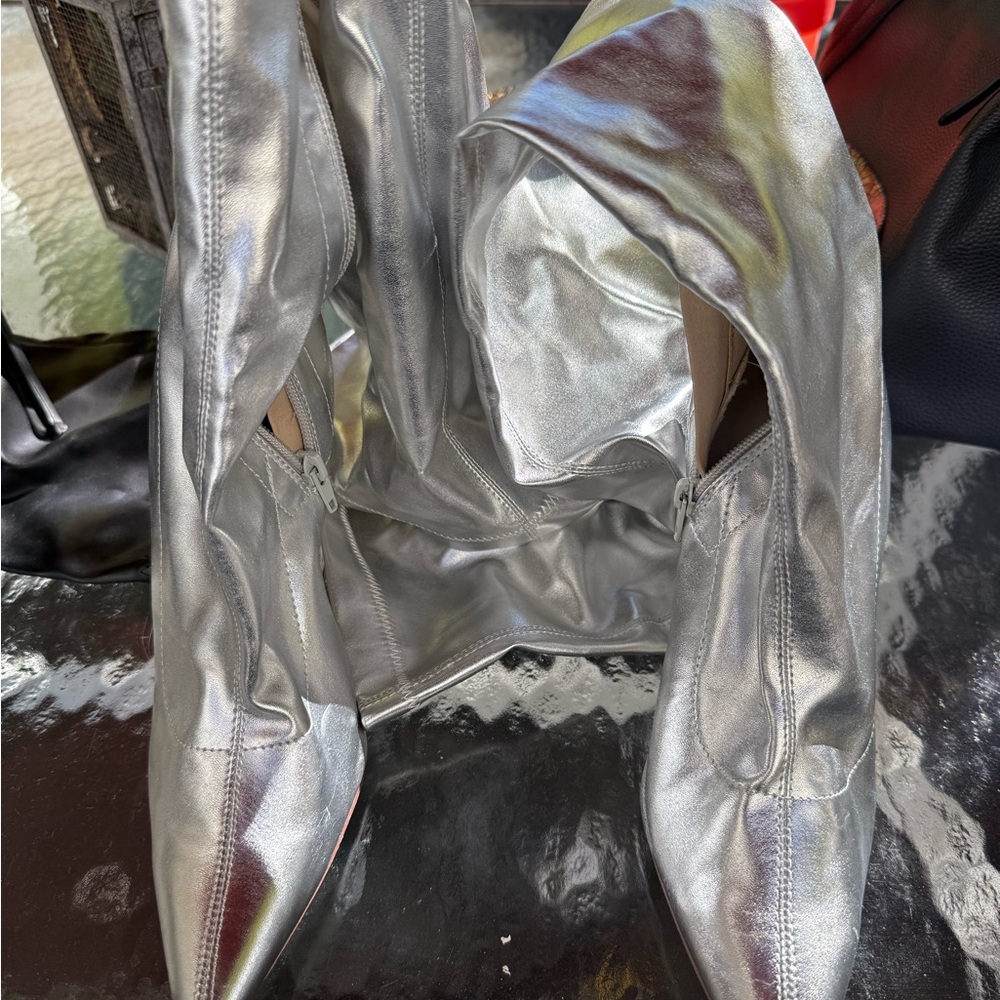 Silver Heeled Boots perfect for a costume